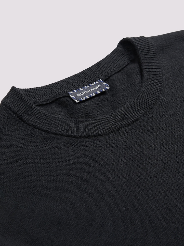 Duchamp Black Crew Neck Knit Jumpers - Image 3 of 5