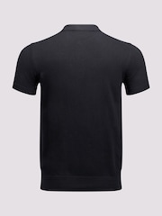 Negro - Duchamp Short Sleeve Knit Black Polo Shirt - Imagen 2 de 3