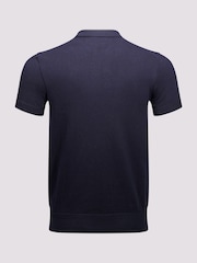 Azul - Duchamp Short Sleeve Knit Black Polo Shirt - Imagen 2 de 3