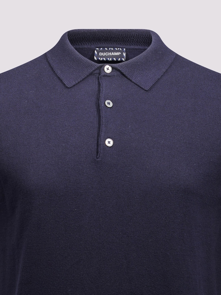 Azul - Duchamp Short Sleeve Knit Black Polo Shirt - Imagen 3 de 3