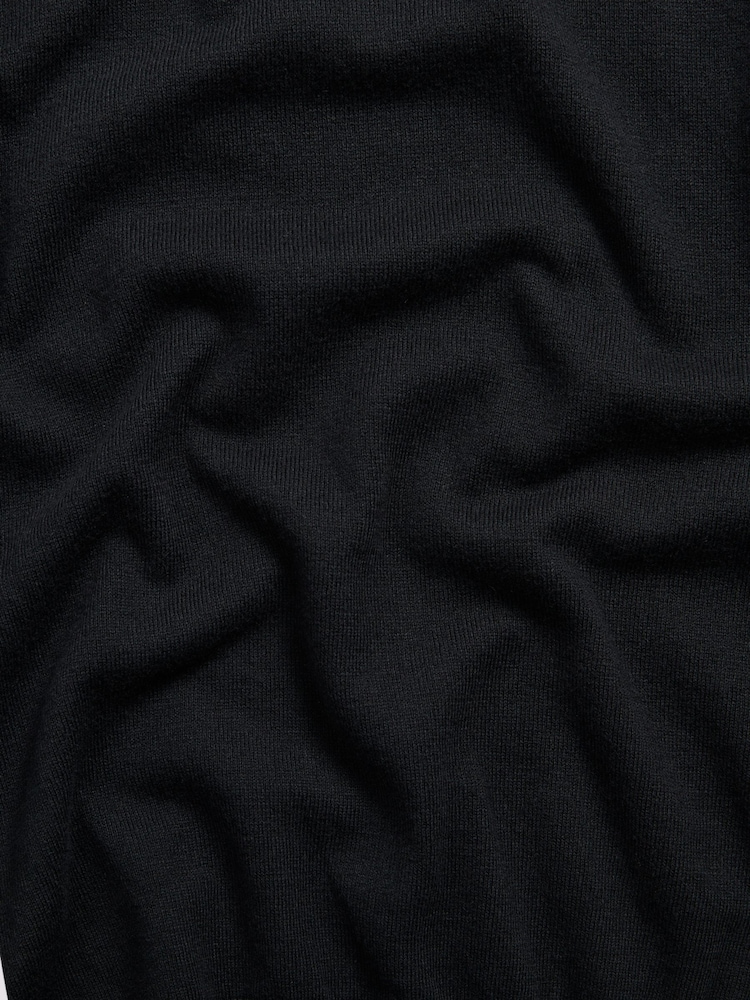 Duchamp Black Duchamp Long Sleeve Knit Polo Shirt - Image 5 of 5 Duchamp Black Duchamp Long Sleeve Knit Polo Shirt - Image 5 of 5