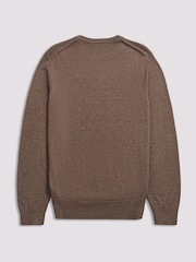 Duchamp Brown Crew Neck Knit Jumpers - Image 2 of 5
