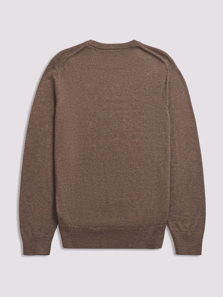 Duchamp Brown Crew Neck Knit Jumpers - Image 2 of 5