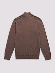 Duchamp Brown Duchamp Quarter Zip Funnel Neck Black Jumper - Image 2 of 5