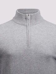 Duchamp Grey Duchamp Quarter Zip Funnel Neck Black Jumper - Image 3 of 5