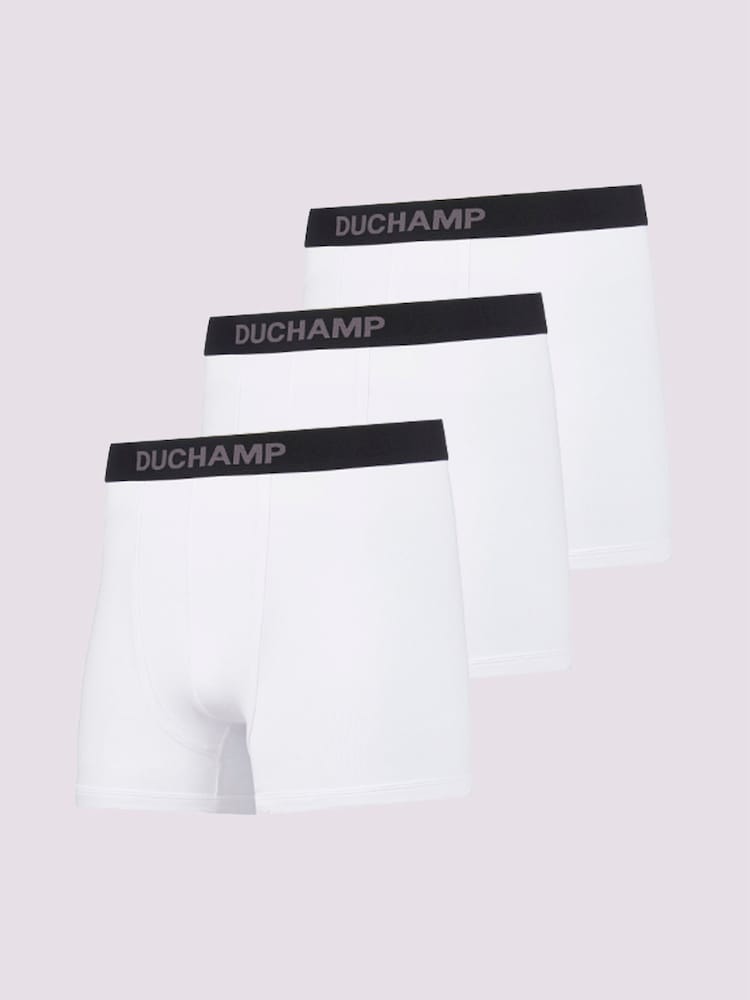 Duchamp White Duchamp Luxury Cotton Boxer White Briefs 3 Pack - Image 1 of 4