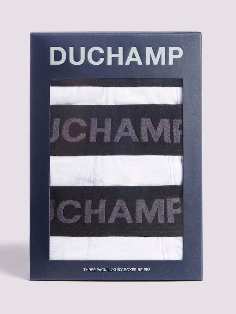 Duchamp White Duchamp Luxury Cotton Boxer White Briefs 3 Pack - Image 2 of 4
