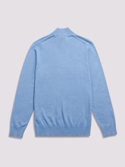 Duchamp Light Blue Duchamp Quarter Zip Funnel Neck Black Jumper - Image 2 of 5
