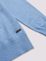Duchamp Light Blue Duchamp Quarter Zip Funnel Neck Black Jumper - Image 4 of 5