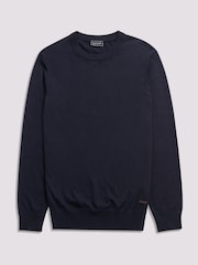 Duchamp Blue Crew Neck Knit Jumpers - Image 1 of 5
