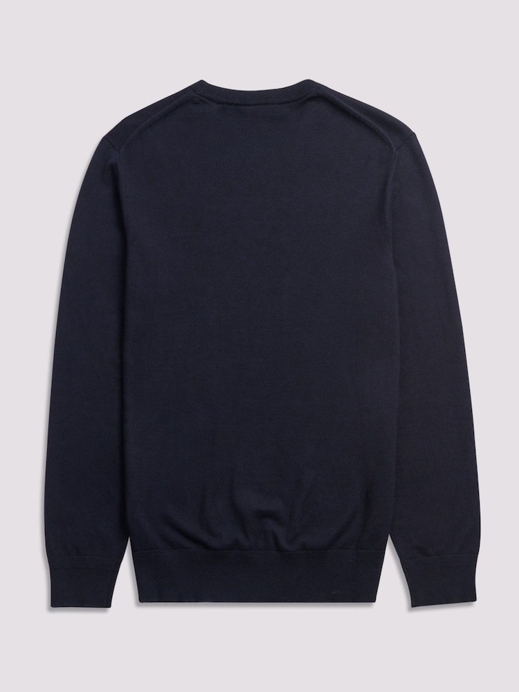 Duchamp Blue Crew Neck Knit Jumpers - Image 2 of 5