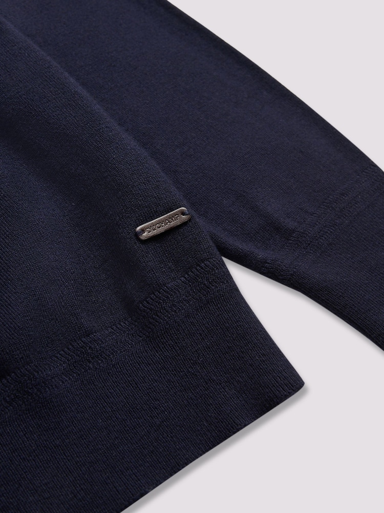 Duchamp Blue Crew Neck Knit Jumpers - Image 3 of 5
