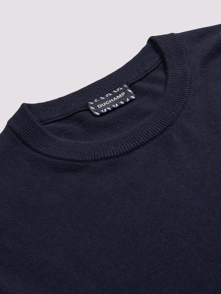 Duchamp Blue Crew Neck Knit Jumpers - Image 4 of 5