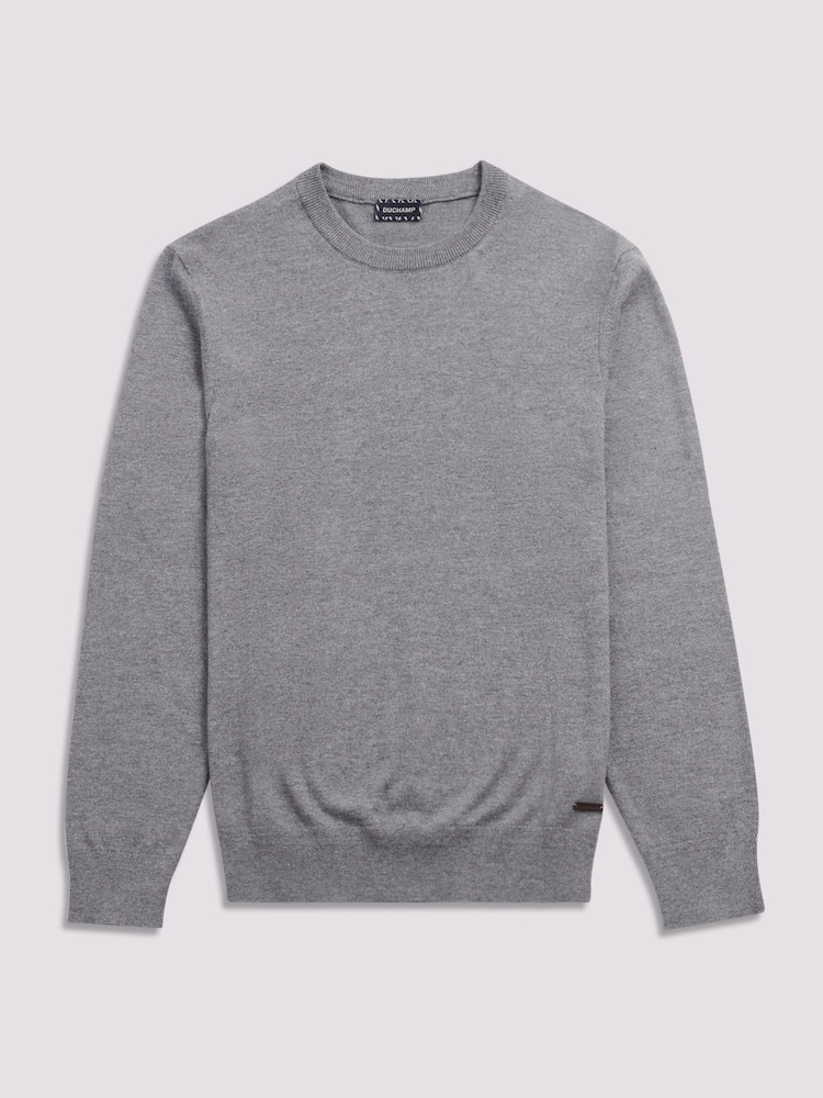 Duchamp Grey Crew Neck Knit Jumpers - Image 1 of 5