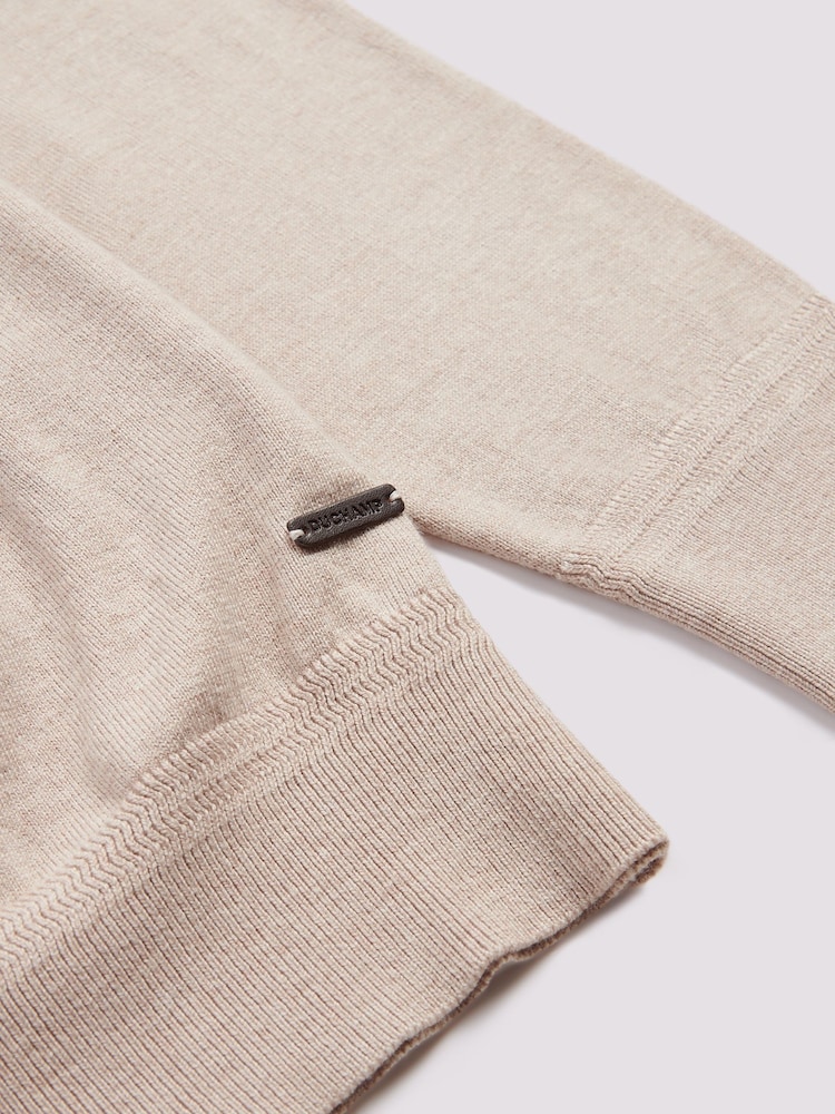 Duchamp Cream Duchamp Long Sleeve Knit Polo Shirt - Image 4 of 5