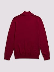 Duchamp Red Duchamp Quarter Zip Funnel Neck Black Jumper - Image 2 of 5
