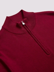 Duchamp Red Duchamp Quarter Zip Funnel Neck Black Jumper - Image 3 of 5