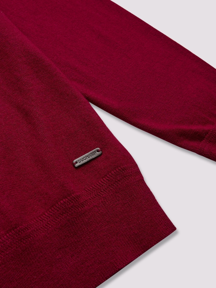 Duchamp Red Duchamp Quarter Zip Funnel Neck Black Jumper - Image 4 of 5