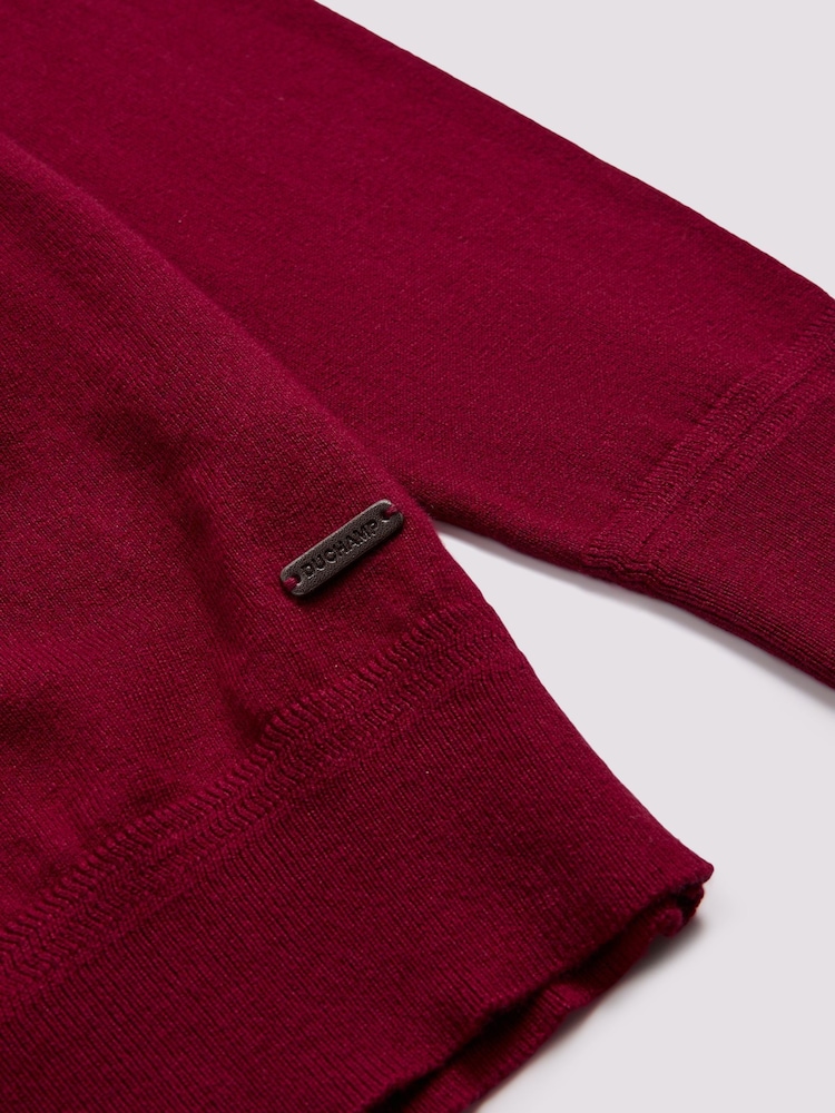 Duchamp Red Duchamp Long Sleeve Knit Polo Shirt - Image 4 of 5