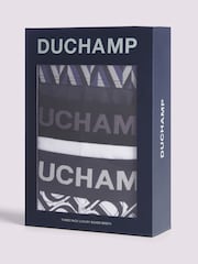 Duchamp Blue Duchamp Blue Monogram Print Cotton Boxer Briefs 3 Pack - Image 2 of 4