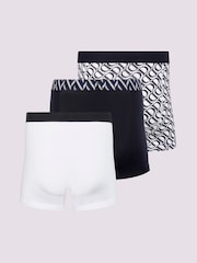Duchamp Blue Duchamp Blue Monogram Print Cotton Boxer Briefs 3 Pack - Image 3 of 4