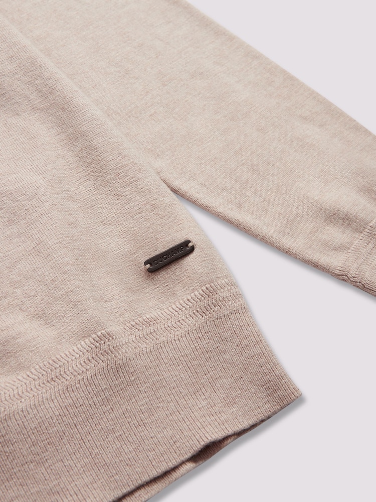 Duchamp Dark Grey Duchamp Quarter Zip Funnel Neck Black Jumper - Image 4 of 5