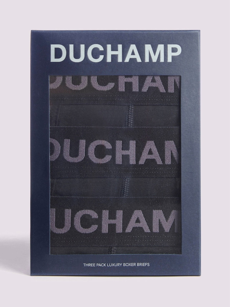 Duchamp Black Duchamp Luxury Cotton Boxer White Briefs 3 Pack - Image 4 of 4