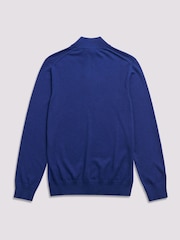 Duchamp Blue Duchamp Quarter Zip Funnel Neck Black Jumper - Image 2 of 5