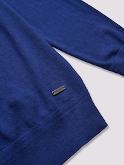 Duchamp Blue Duchamp Quarter Zip Funnel Neck Black Jumper - Image 4 of 5