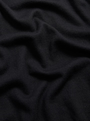 Duchamp Black Duchamp Quarter Zip Funnel Neck Black Jumper - Image 5 of 5