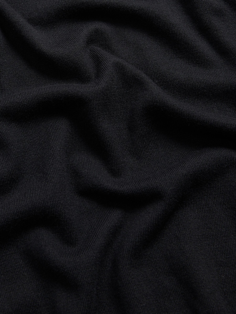 Duchamp Black Duchamp Quarter Zip Funnel Neck Black Jumper - Image 5 of 5