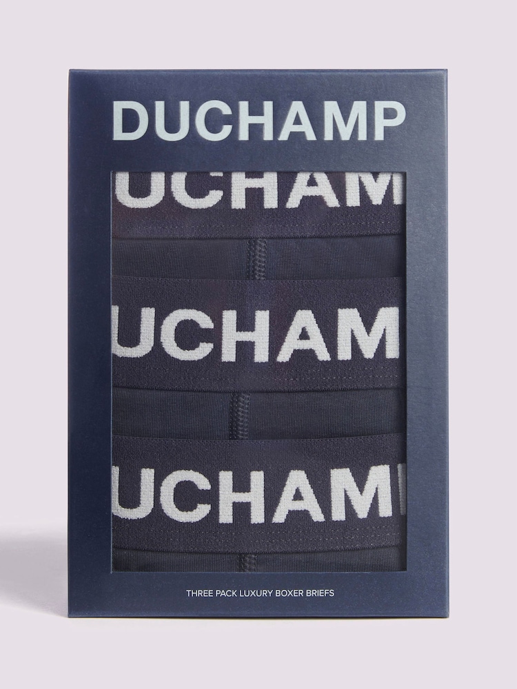 Duchamp Blue Duchamp Luxury Cotton Boxer White Briefs 3 Pack - Image 4 of 4