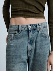 Mango Blue Miami Mid Rise Straight Leg Jeans - Image 5 of 7