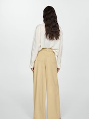Mango Brown Straight Leg Belted Trousers - Image 3 of 7