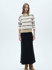 Mango Cream Striped Knitted Jumper - Image 2 of 7