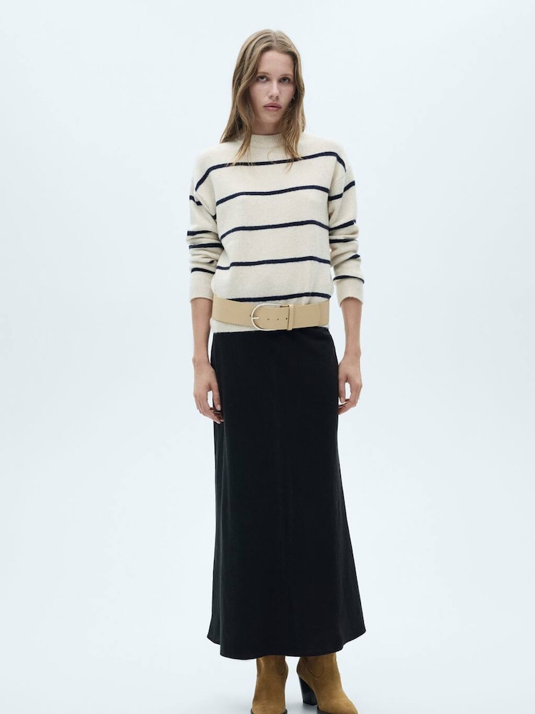 Mango Cream Striped Knitted Jumper - Image 2 of 7