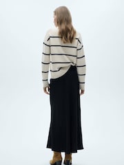 Mango Cream Striped Knitted Jumper - Image 3 of 7