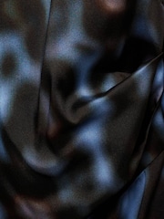 Mango Blue Printed Draped Satin Dress - Image 6 of 6