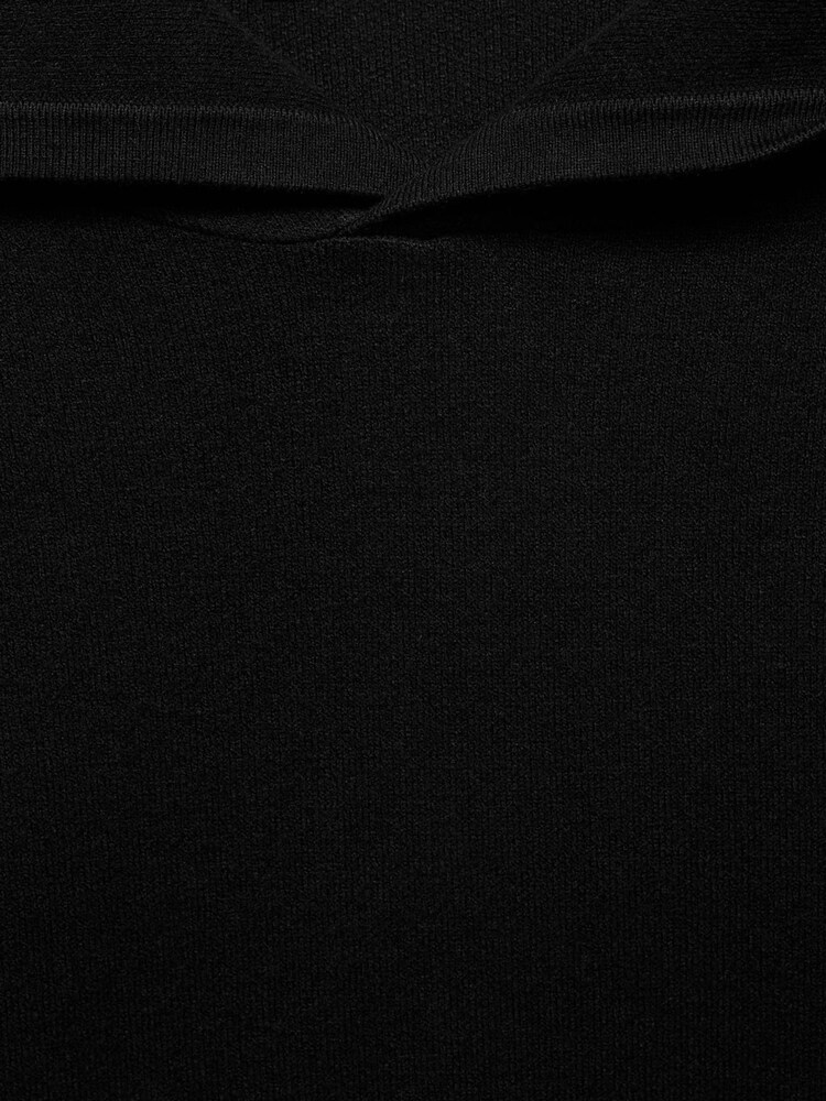 Mango Black Fine Knit Hooded Sweater - Image 6 of 6