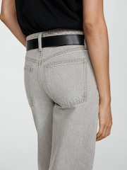 Mango Grey Barrell Leg 100% Cotton Jeans - Image 5 of 7
