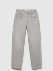 Mango Grey Barrell Leg 100% Cotton Jeans - Image 6 of 7