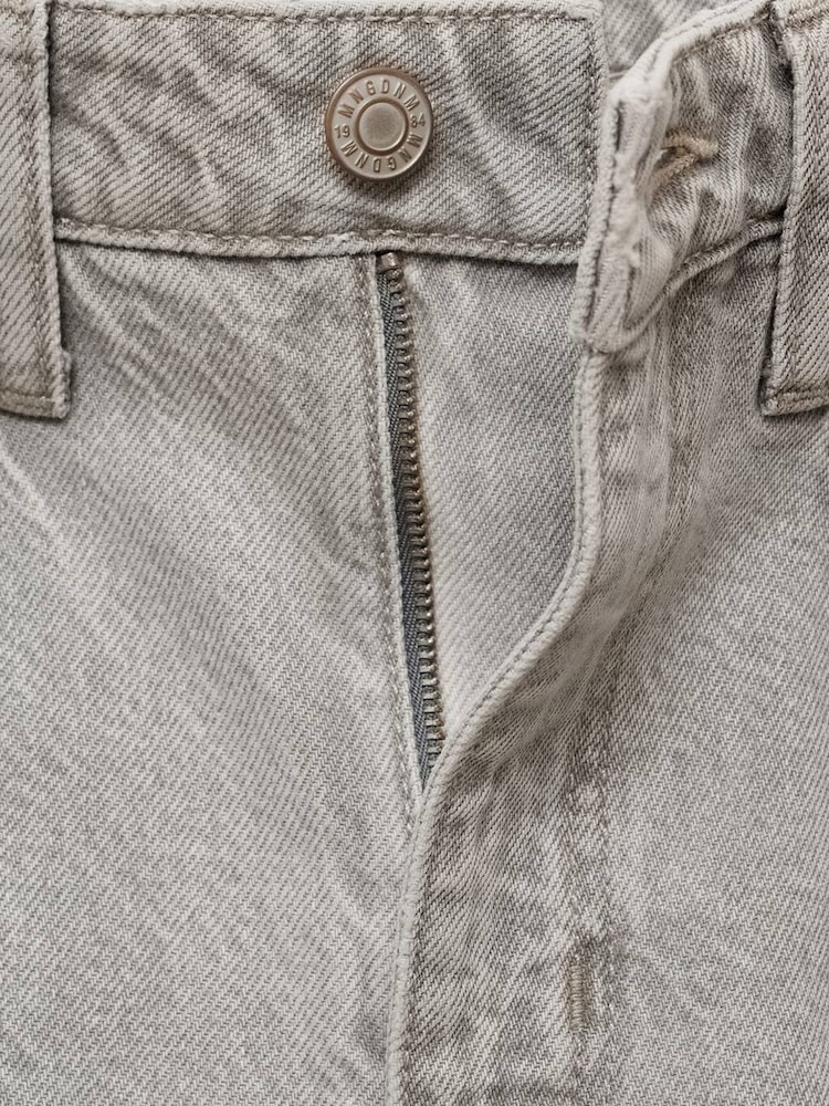 Mango Grey Barrell Leg 100% Cotton Jeans - Image 7 of 7
