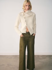 Mango Cream Asymetric Sweater - Image 2 of 7