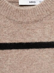 Mango Brown Knit Striped Sweater - Image 6 of 6