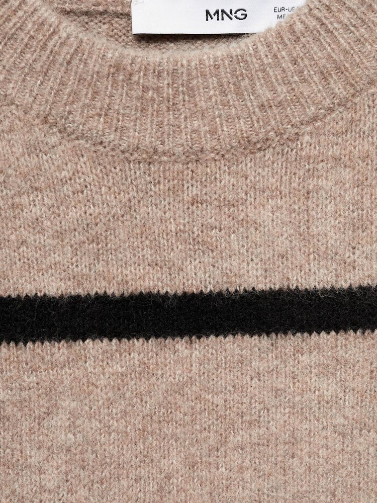 Mango Brown Knit Striped Sweater - Image 6 of 6 Mango Brown Knit Striped Sweater - Image 6 of 6