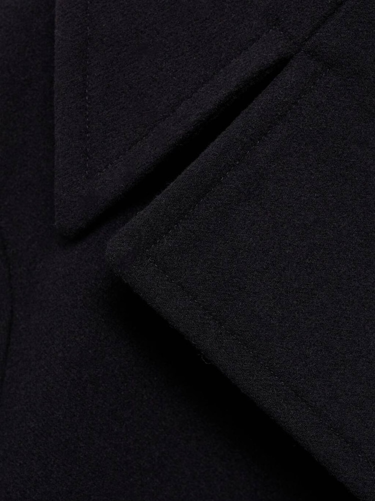 Mango Blue Double-Breasted Wool Coat - Image 7 of 7