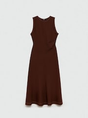 Mango Burgundy Midi Dress - Image 5 of 6