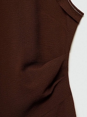 Mango Burgundy Midi Dress - Image 6 of 6