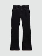 Mango Black Mid Rise Flared Jeans - Image 6 of 7