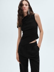 Mango Black Party Off The Shoulder Top - Image 1 of 7